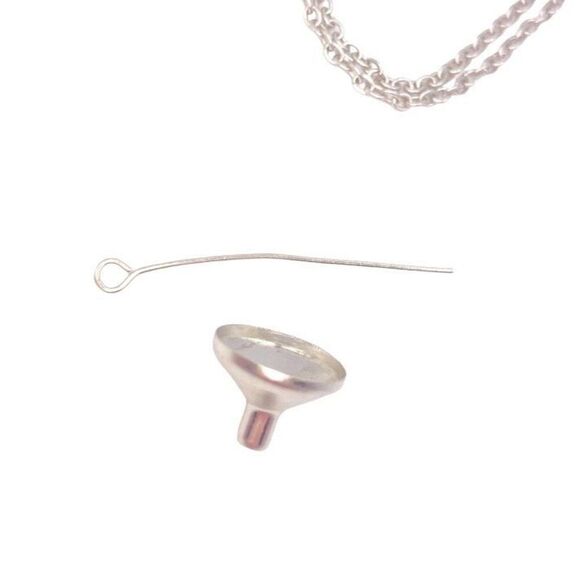 Silver red crystal message heart ash urn pendant necklace - Picture 6 of 8